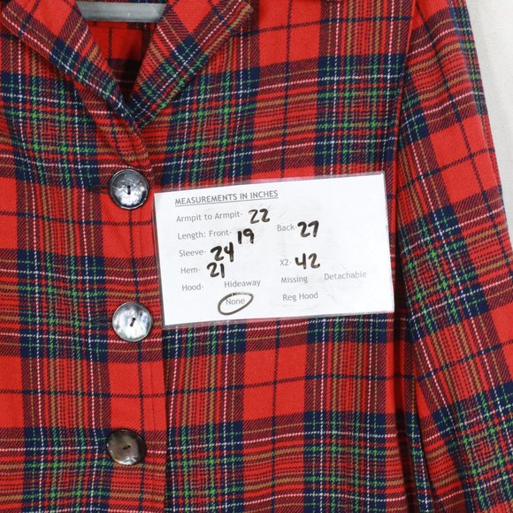 PENDLETON Plaid Woven Wool Button Shirt Size 14 - Picture 9 of 10
